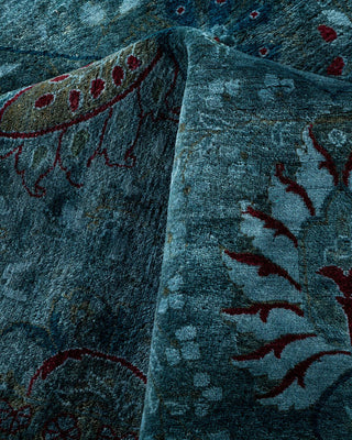 Fine Vibrance, One-of-a-Kind Hand-Knotted Area Rug - Gray, 9' 3" x 11' 10" - Solo Rugs