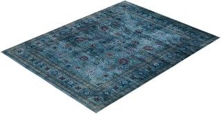 Fine Vibrance, One-of-a-Kind Hand-Knotted Area Rug - Gray, 9' 3" x 11' 10" - Solo Rugs