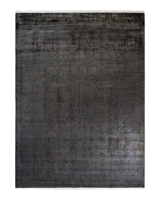 Fine Vibrance, One-of-a-Kind Hand-Knotted Area Rug - Gray, 9' 3" x 12' 5" - Solo Rugs