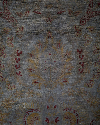 Fine Vibrance, One-of-a-Kind Hand-Knotted Area Rug - Gray, 9' 3" x 12' 5" - Solo Rugs