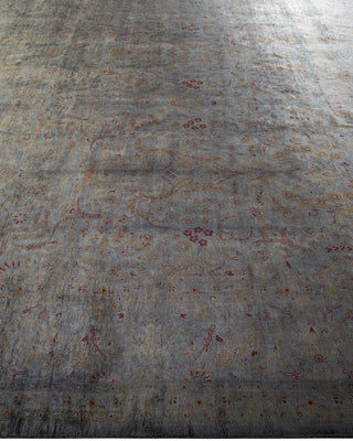 Fine Vibrance, One-of-a-Kind Hand-Knotted Area Rug - Gray, 9' 3" x 12' 5" - Solo Rugs