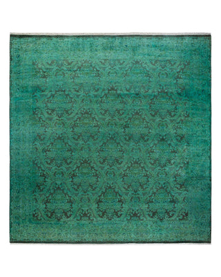 Fine Vibrance, One-of-a-Kind Hand-Knotted Area Rug - Green, 10' 1" x 10' 4" - Solo Rugs