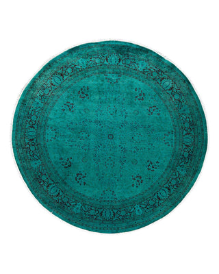 Fine Vibrance, One-of-a-Kind Hand-Knotted Area Rug - Green, 6' 1" x 6' 1" - Solo Rugs
