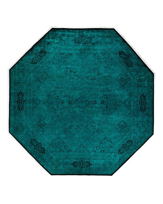 Fine Vibrance, One-of-a-Kind Hand-Knotted Area Rug - Green, 8' 1" x 8' 1" - Solo Rugs