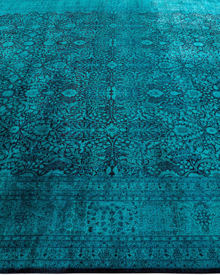 Fine Vibrance, One-of-a-Kind Hand-Knotted Area Rug - Green, 9' 1" x 11' 10" - Solo Rugs