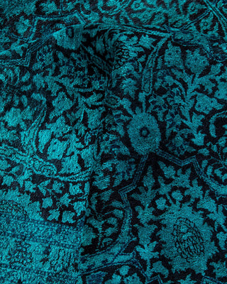 Fine Vibrance, One-of-a-Kind Hand-Knotted Area Rug - Green, 9' 1" x 11' 10" - Solo Rugs