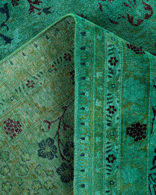 Fine Vibrance, One-of-a-Kind Hand-Knotted Area Rug - Green, 9' 2" x 12' 1" - Solo Rugs