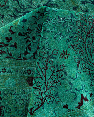 Fine Vibrance, One-of-a-Kind Hand-Knotted Area Rug - Green, 9' 2" x 12' 1" - Solo Rugs