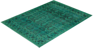 Fine Vibrance, One-of-a-Kind Hand-Knotted Area Rug - Green, 9' 2" x 12' 1" - Solo Rugs