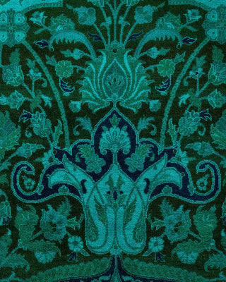 Fine Vibrance, One-of-a-Kind Hand-Knotted Area Rug - Green, 9' 2" x 12' 3" - Solo Rugs
