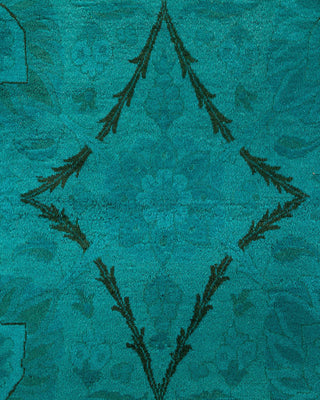 Fine Vibrance, One-of-a-Kind Hand-Knotted Area Rug - Green, 9' 2" x 12' 5" - Solo Rugs