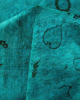 Fine Vibrance, One-of-a-Kind Hand-Knotted Area Rug - Green, 9' 2" x 12' 5" - Solo Rugs