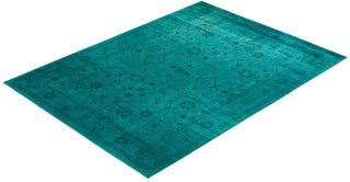 Fine Vibrance, One-of-a-Kind Hand-Knotted Area Rug - Green, 9' 2" x 12' 5" - Solo Rugs