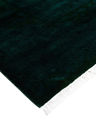 Fine Vibrance, One-of-a-Kind Hand-Knotted Area Rug - Green, 9' 3" x 11' 10" - Solo Rugs