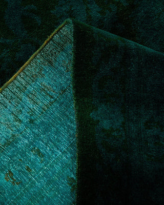 Fine Vibrance, One-of-a-Kind Hand-Knotted Area Rug - Green, 9' 3" x 11' 10" - Solo Rugs
