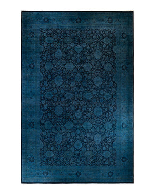 Fine Vibrance, One-of-a-Kind Hand-Knotted Area Rug - Navy, 12' 1" x 18' 9" - Solo Rugs