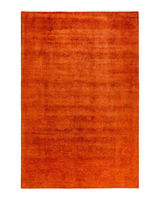 Fine Vibrance, One-of-a-Kind Hand-Knotted Area Rug - Orange, 6' 3" x 9' 3" - Solo Rugs