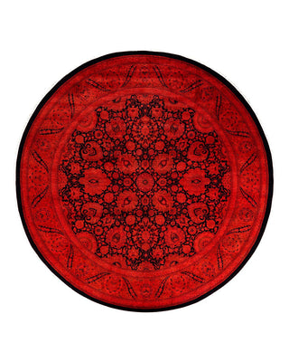Fine Vibrance, One-of-a-Kind Hand-Knotted Area Rug - Orange, 8' 1" x 8' 1" - Solo Rugs