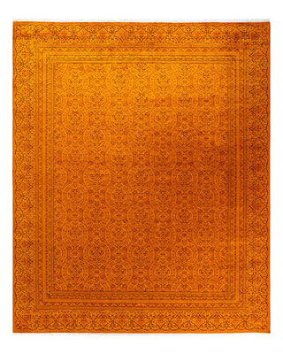 Fine Vibrance, One-of-a-Kind Hand-Knotted Area Rug - Orange, 8' 1" x 9' 10" - Solo Rugs