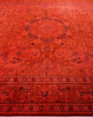 Fine Vibrance, One-of-a-Kind Hand-Knotted Area Rug - Orange, 9' 0" x 11' 10" - Solo Rugs