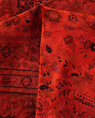 Fine Vibrance, One-of-a-Kind Hand-Knotted Area Rug - Orange, 9' 0" x 11' 10" - Solo Rugs