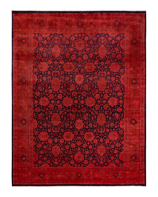 Fine Vibrance, One-of-a-Kind Hand-Knotted Area Rug - Orange, 9' 1" x 11' 10" - Solo Rugs