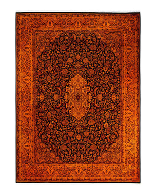 Fine Vibrance, One-of-a-Kind Hand-Knotted Area Rug - Orange, 9' 1" x 12' 2" - Solo Rugs