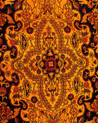 Fine Vibrance, One-of-a-Kind Hand-Knotted Area Rug - Orange, 9' 1" x 12' 2" - Solo Rugs