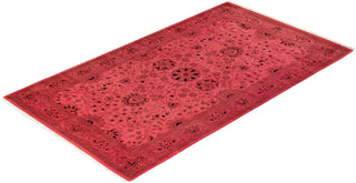 Fine Vibrance, One-of-a-Kind Hand-Knotted Area Rug - Pink, 3' 2" x 5' 5" - Solo Rugs