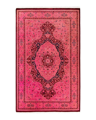 Fine Vibrance, One-of-a-Kind Hand-Knotted Area Rug - Pink, 4' 6" x 7' 3" - Solo Rugs
