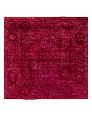 Fine Vibrance, One-of-a-Kind Hand-Knotted Area Rug - Pink, 6' 0" x 6' 2" - Solo Rugs