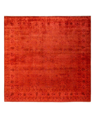 Fine Vibrance, One-of-a-Kind Hand-Knotted Area Rug - Pink, 8' 1" x 8' 3" - Solo Rugs