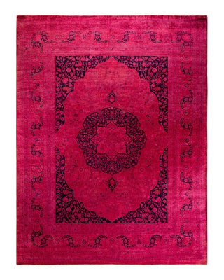 Fine Vibrance, One-of-a-Kind Hand-Knotted Area Rug - Pink, 9' 2" x 12' 0" - Solo Rugs