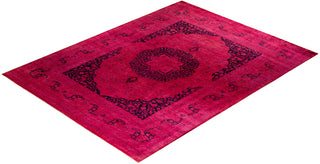 Fine Vibrance, One-of-a-Kind Hand-Knotted Area Rug - Pink, 9' 2" x 12' 0" - Solo Rugs