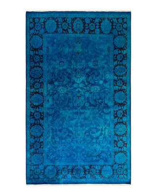 Fine Vibrance, One-of-a-Kind Hand-Knotted Area Rug - Purple, 4' 6" x 7' 3" - Solo Rugs