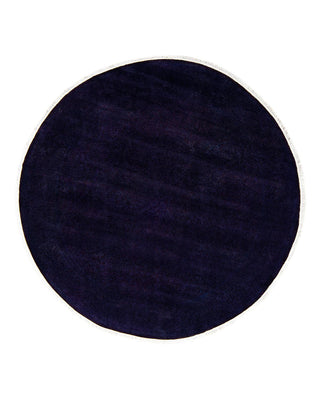 Fine Vibrance, One-of-a-Kind Hand-Knotted Area Rug - Purple, 6' 1" x 6' 1" - Solo Rugs