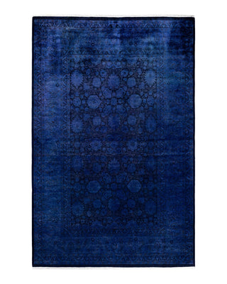 Fine Vibrance, One-of-a-Kind Hand-Knotted Area Rug - Purple, 6' 2" x 9' 5" - Solo Rugs