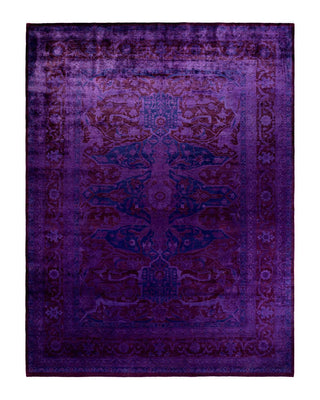 Fine Vibrance, One-of-a-Kind Hand-Knotted Area Rug - Purple, 9' 1" x 12' 2" - Solo Rugs