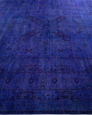 Fine Vibrance, One-of-a-Kind Hand-Knotted Area Rug - Purple, 9' 2" x 12' 4" - Solo Rugs
