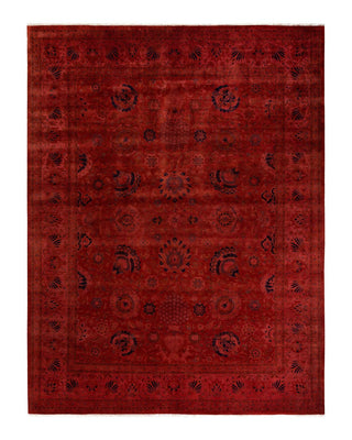 Fine Vibrance, One-of-a-Kind Hand-Knotted Area Rug - Red, 9' 2" x 12' 1" - Solo Rugs