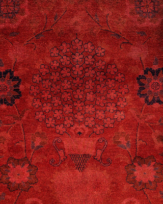 Fine Vibrance, One-of-a-Kind Hand-Knotted Area Rug - Red, 9' 2" x 12' 1" - Solo Rugs