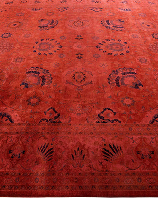 Fine Vibrance, One-of-a-Kind Hand-Knotted Area Rug - Red, 9' 2" x 12' 1" - Solo Rugs