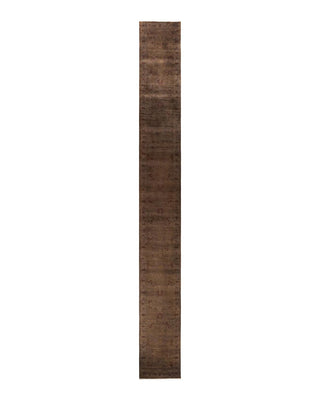 Fine Vibrance, One-of-a-Kind Hand-Knotted Runner Rug - Brown, 2' 7" x 23' 1" - Solo Rugs