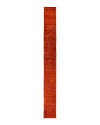 Fine Vibrance, One-of-a-Kind Hand-Knotted Runner Rug - Orange, 2' 7" x 23' 9" - Solo Rugs