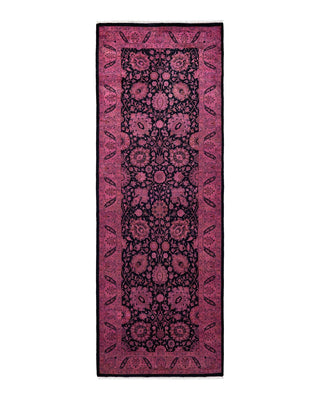 Fine Vibrance, One-of-a-Kind Hand-Knotted Runner Rug - Pink, 3' 1" x 8' 10" - Solo Rugs