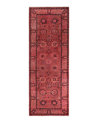 Fine Vibrance, One-of-a-Kind Hand-Knotted Runner Rug - Pink, 3' 3" x 9' 1" - Solo Rugs