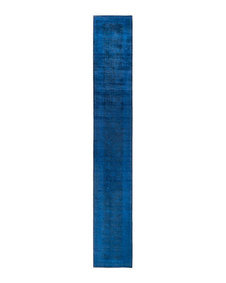Fine Vibrance, One-of-a-Kind Hand-Knotted Runner Rug - Purple, 2' 8" x 18' 4" - Solo Rugs