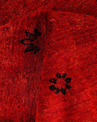 Fine Vibrance, One-of-a-Kind Handmade Area Rug - Orange, 6' 1" x 9' 10" - Solo Rugs