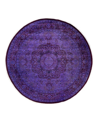 Fine Vibrance, One-of-a-Kind Handmade Area Rug - Purple, 8' 1" x 8' 1" - Solo Rugs