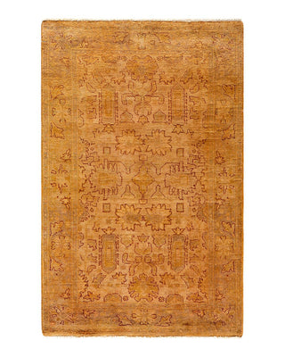 Vibrance, One-of-a-Kind Hand-Knotted Area Rug - Beige, 3' 2" x 4' 10" - Solo Rugs